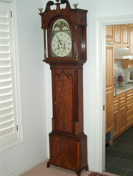 1840 British tall case clock